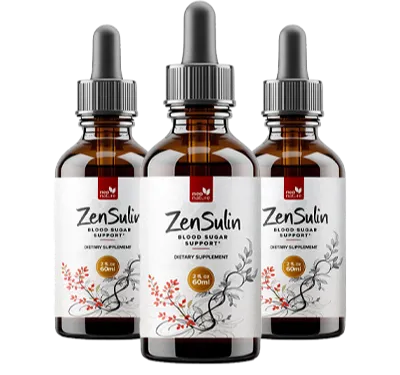 Three bottles of ZenSulin blood sugar support supplement
