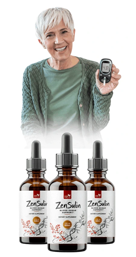 Single ZenSulin supplement bottle with dropper